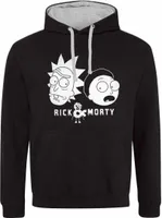 Rick And Morty - Kapuzenpullover für Herren/Damen Uni HE923 (XXL) (Schwarz/Weiß/Grau)
