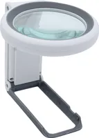 Ruční lupa, zvětšení 30x 10x, lupa s LED světlem, sklopná rukojeť pro čtení celých stránek knih, podpora novin, 3 barvy světla, skvělý dárek pro zrakově postižené/seniory, mince, známky, karty