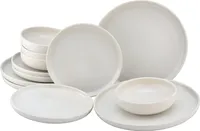 CreaTable, 33065, Uno Offwhite, Tellerset 12-tlg, Steinzeug