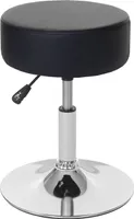 Hocker MCW-C22, Sitzhocker Schminkhocker, höhenverstellbar Ø 35cm  Kunstleder, schwarz