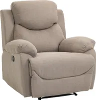 HOMCOM Relax fotel jednoosobowy rozkładany 150′ã rozkładany fotel TV fotel TV z funkcją spania do salonu lniany beżowy 93 x 88 x 102 cm