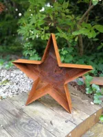Edelrost Sternenschale, ohne Rand Edelrost Sternenschale - 28 cm