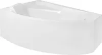 Badewanne - Asymetrisch RIMA  130X85 cm LINKS mit Schürze, Ablaufgarnitur und Füßen