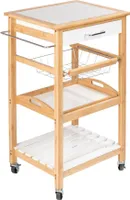 WENKO Servierwagen Finja Bambus 49,0 x 38,0 x 81,0 cm