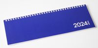 2024 ADINA Tischquerkalender 1W/1S  blau Kartondeckel Schreibtischkalender Tischkalender 30x10cm