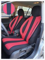 Auto Sitzbezug Sitzbezüge Schonbezüge Schonbezug Set Schwarz-Rot für VW Fiat