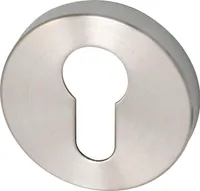 Zylinderrosette Rosette Türrosette Lochung PZ ø 52x9mm Edelstahl matt