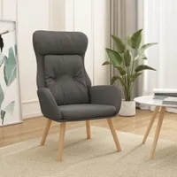 relaxační křeslo vidaXL Tmavě šedá tkanina
