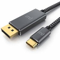 Primewire USB Typ C zu Display Port Konverterkabel Adapterkabel mit Stoffummantelung 8K 7680 × 4320 @ 30 Hz