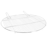 Rivanto® Edelstahl-Grillrost Ø 82,5 cm mit Transportgriffen Grillrost für Feuerschale mit Grillrost heber großer Edelstahl Grillrost