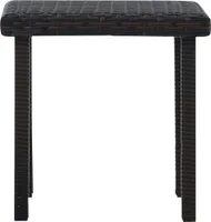 vidaXL Garten-Beistelltisch Braun 40×40×40 cm Poly Rattan