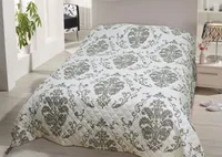heimtexland ® Bettüberwurf Tagesdecke Steppdecke 220x240 Landhaus Deko Bettdecke Schlafzimmer Plaid Gesteppt Typ456 Lilia Barock