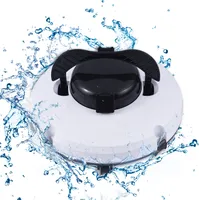 Kabelloser Roboter-Poolreiniger, IPX8, wasserdicht, Dual-Motor, starke Saugkraft, selbstparkend, 120 Minuten Laufzeit, automatischer Poolstaubsauger fuer oberirdische, in den Boden eingelassene Schwimmbaeder bis zu 1076 Quadratfuss
