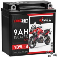 LANGZEIT YB9L-B Motorradbatterie 12V 9Ah 150AEN GEL Batterie 12V 50912 YB9L-A2 12N7-3B 12N9-3B