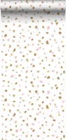 ESTAhome tapeta Terrazzo motív svetloružová, tmavo oranžová a béžová - 139198 - 0,53 x 10,05 m