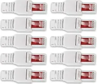 Netzwerkstecker werkzeuglos Netzwerk 10x Cat6 Stecker Cat7 Cat5 LAN Kabel RJ45
