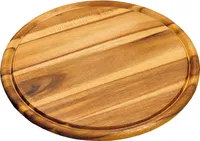 Kesper 28444 Fleischteller mit Saftrille, Akazienholz Ø 30 cm, natur