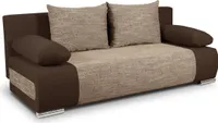 Schlafsofa Naki - Sofa mit Schlaffunktion und Bettkasten, Bettsofa, Couch (Braun + Beige (Alova 68 + Berlin 03))