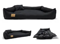 Hundebett 120x90cm Hundesofa Hundeliege Hundekissen Hundekorb Katzenbett SCHWARZ