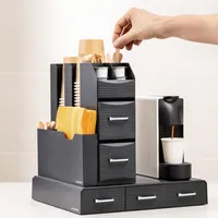Navaris Kapselhalter Kaffeekapseln - Aufbewahrung kompatibel mit Nespresso Kapseln - Kapselbehälter für viele Standardgrößen - Kapsel Aufbewahrung -
