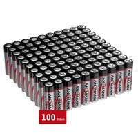 ANSMANN Batterien AA 100 Stück, Alkaline Micro Batterie, für Lichterkette uvm.