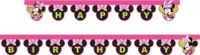 Amscan Minnie Partykette, Fahnenbanner, Papier, Mehrfarbig, Abbildung, Geburtstag, Wand