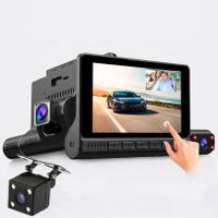 Farrot kamera do auta 4" dotykový displej 1080P Full HD cúvacia kamera 3 objektívy G senzor čierna