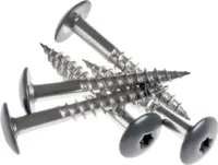HPL- Schrauben, Fassadenschraube, Edelstahlschraube mit Kopflackierung | VIELE FARBEN | Faserzement, Holzpaneele, Alu Verbund (Steel Grey (A21.7.0), 250 Stück)
