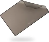 Pätsworld Napfunterlage Silikon - 40x38 cm große Hundenapf Unterlage - Wasserdichte Unterlage für Fressnapf - Lebensmittelechte und rutschfeste Napfunterlage Grau/Transparent