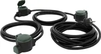 REV Verlängerung Suprafelx IP 44 schwarz/grün