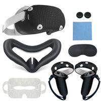 INF Oculus Quest 2-Zubehör, Silikon-Gesichtsabdeckung, VR-Shell-Abdeckung, Augenmaske Schwarz