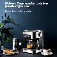 Ekspres do kawy espresso 20 barów 15 filiżanek 1,6 l pojemności Zbiornik na wodę Ekspres do kawy espresso 850 W ze spieniaczem do mleka Parowa różdżka do cappuccino Lodowe mocaccino