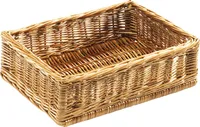 Kobolo Dekorativer kleiner Auslagekorb aus geflochtener Weide in dem Maßen 40x30x12 cm