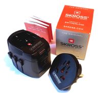 SKROSS Welt Reiseadapter Stecker Pro Light mit integriertem USB-Ladegerät
