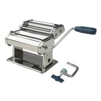 Fackelmann easyprepare strojek na těstoviny, kuchyňský pomocník, nerezová ocel / hliníková slitina / plast, stříbrná barva / modrošedá barva, 19,8 cm x 21 cm x 15,8 cm, 27916