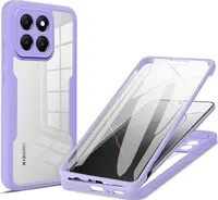 Schutzhülle für Xiaomi 14, Eingebautem Displayschutz 360 Grad Komplettschutz Handyhülle Lila