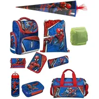 Spiderman Schulranzen Set 10tlg. Undercover Clou Ranzen 1. Klasse mit Sporttasche  und Schultüte 85cm