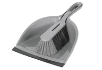 Zestaw zmiotek RIVAL z recyklingowanego plastiku, włókna polymex, szary 22x33cm