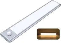 Kabelloses  LED Unterbauleuchte, Schrankleuchte mit Bewegungssensor, Magnetische Lichtleiste Schranklicht mit USB Ladefunktion, 20cm(warmweiß)