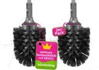 Bürstenking WC Ersatzbürstenkopf, 69 mm, Toilettenbürstenkopf Set passend für Keuco WC-Garnituren, Borsten Ersatzklobürstenkopf, 2 Stück, schwarz