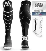 BLACKROX Kompressionsstrümpfe Sport Astropreform Kompressionssocken Vergleichssieger Sportkompressionsstrumpf Laufstrümpfe Fussball, schwarz, Gr. S-M