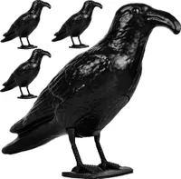 Taubenschreck 4er Set Vogelscheuche Taubenabwehr Vogelabwehr Vogel Krähe Rabe