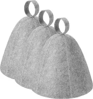 3 Stück Saunahut Vaporarium Hut Sauna Wollhut Bad Filzhut Russische Banya Cap Flexible Saunahüte aus Filz, Saunazubehör