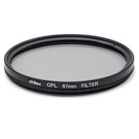 vhbw Universal Polarisationsfilter für Kamera Objektive mit 67mm Filtergewinde - Zirkularer Polfilter (CPL), Schwarz