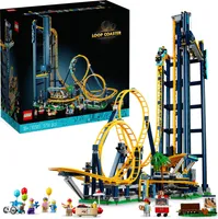 LEGO 10303 Icons Looping-Achterbahn Modellbausatz-Set für Erwachsene, Vergnügungspark mit Schienen und Personenzug
