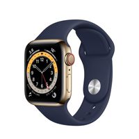 Apple Watch Series 6 40 mm GPS + 4G - Smartwatch - gold/dunkelmarine