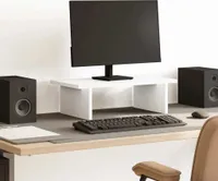 vidaXL Podstawa pod monitor biała 50x27x15 cm Materiał drewnopochodny