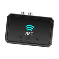 NFC Bluetooth 5.0 Audio Adapter Sender Plug and Play Drahtlos 3,5 mm AUX oder Cinch-Eingang Stereo-Musik-Streaming-Empfänger für Telefone Kopfhörer TV