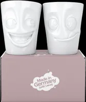 Fiftyeight Products Becher Set - witzig/lecker weiß