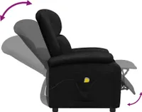 vidaXL Massagesessel Schwarz Kunstleder